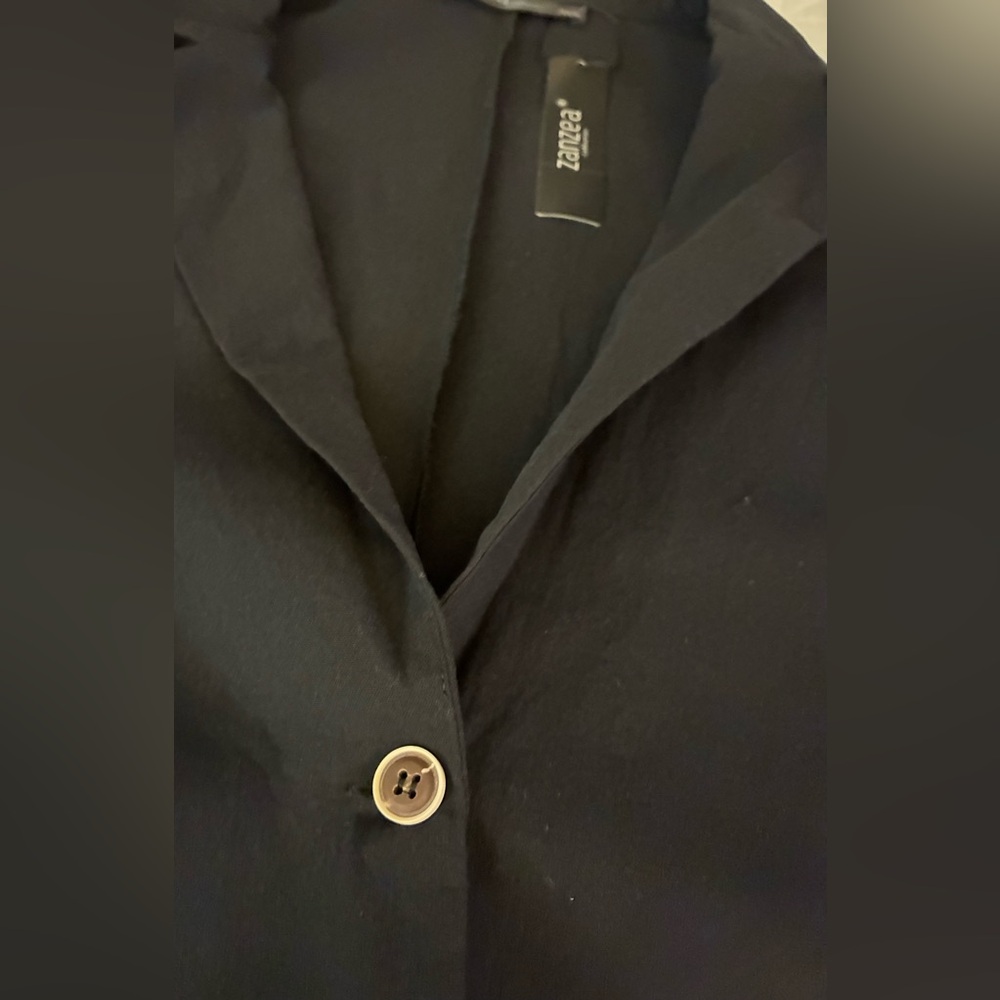 Black Cotton Women’s Jacket/Blazer Plus-Size NEW ZANZEA Collection!